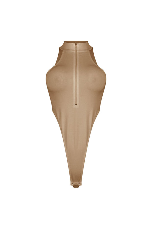 Edgeform Ribbed Zip Bodysuit